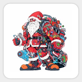 Santa Claus & Cyberpunk 3 Sticker